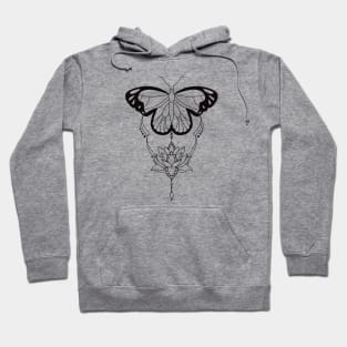 Butterfly Lotus Flower Mandala Hoodie